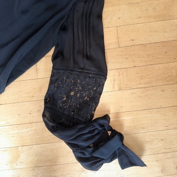 Rebecca Taylor Black silk Sara top, 8. CB2013 - Picture 5 of 7